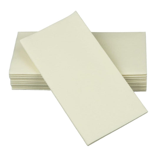 Champagne Colored Disposable Dinner Napkins – Linen-Feel 16”x16”