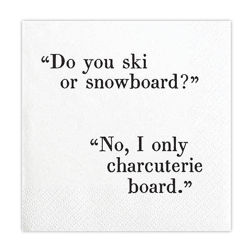 Face To Face Cocktail Napkin - Do You Ski?
